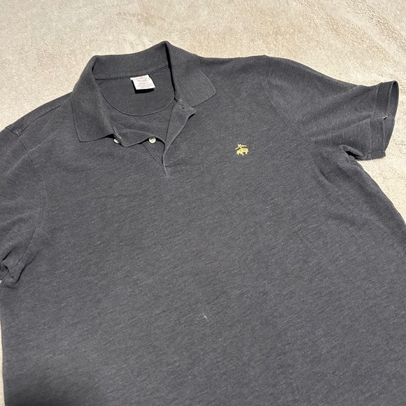 Brooks Brothers Other - Brooks Brothers Performance Polo Mens Large Charcoal Gray Supima Cotton Logo